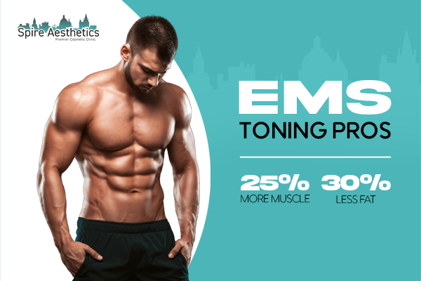 image of man with benefits of EMS toning pros treatment to help combat weight gain Maidenhead