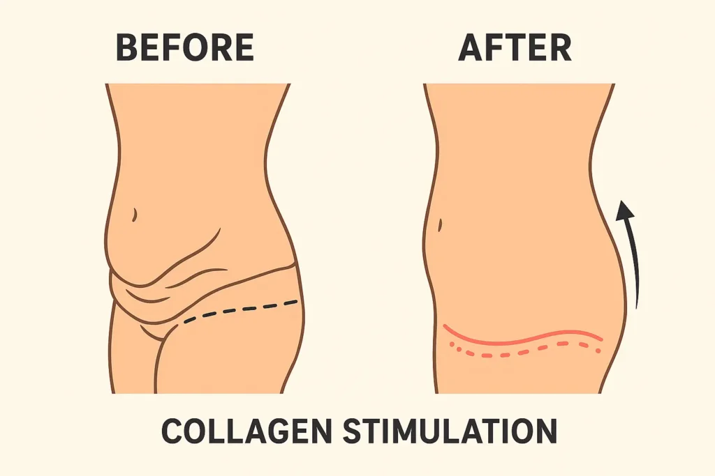 Before and after results for sagging skin after weight loss injections Maidenhead