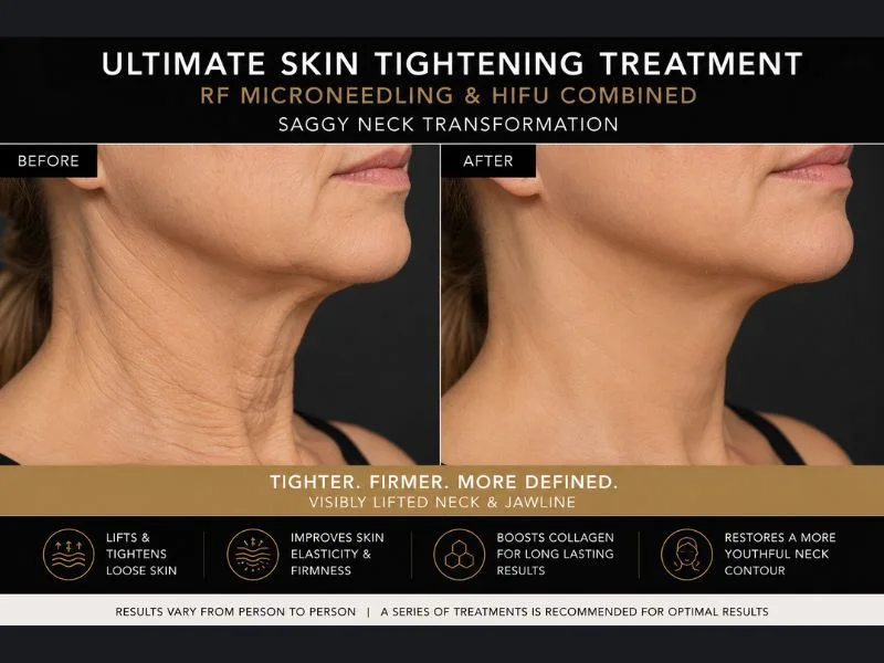 before and after Ultimate skin tightening treatment Maidenhead